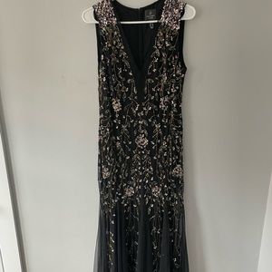 Adrianna Papell Beaded Tank Gown Size 10